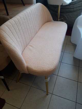 Eetkamer bankje 130 cm, Teddy pink, 2025