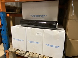 Ca. 24x Rollen handwikkelfolie, Zwart
