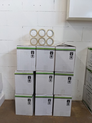 9 Doos a 36 rol transparante tape