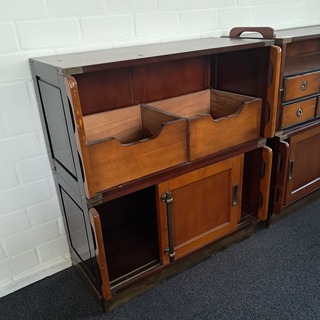 2x Kast met lades en schuifdeuren Authentic Models, hout