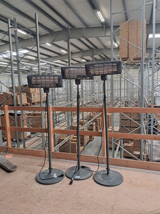 3x Infrarood heater Eurom, Safe-t-shine & Q-time 2000S