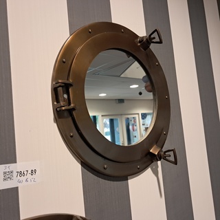 3x Decoratieve patrijspoort Authentic Models, Koper