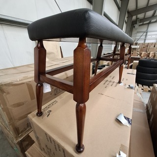Houten bank met lederlook bekleding Authentic Models, MF176