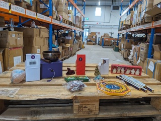 Partij spirituele items op 4x pallet