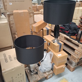 12 Lamp met lampenkap Authentic Models, 30000146, zwart