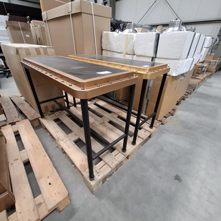 2x Design tafel Authentic Models, Goud kleur, Brons kleur