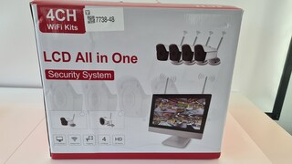 Beeldscherm met 4 kanalen NVR en 4x 5MP IP-camera Herospeed