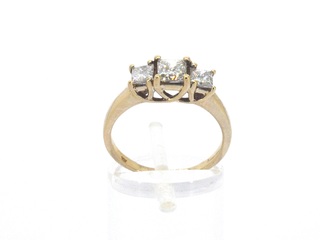 Ring met princess geslepen diamanten van 1.00 carat totaal