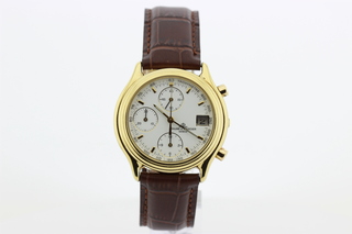 Heren chronograaf polshorloge Baume & Mercier, Baumatic, Witte wijzerp