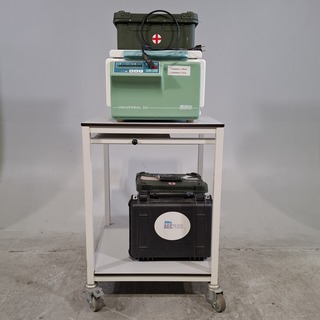 Centrifuge, koffers en verrijdbare kar, O.a. Hettich