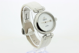 Dames  polshorloge Omega, Ladymatic co-axial, Witte wijzerplaat, bouwj