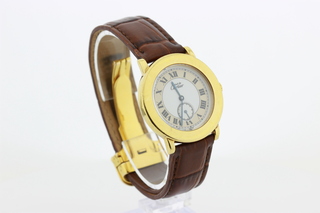 Heren polshorloge Cartier, Must de Cartier ronde, Wit/creme wijzerplaa