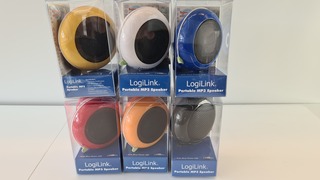 Ca. 160x Partij portable speakers (3 dozen) Logilink