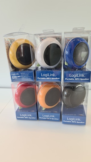Ca. 160x Partij portable speakers (3 dozen) Logilink