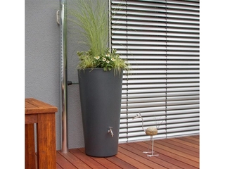 Prosperplast Rainbowl Flower 150 L Regenton Antraciet