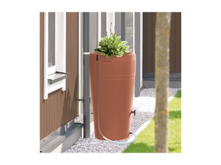Waterform regenton met plantenbak terracotta kunststof 230 L 59,3 x 59