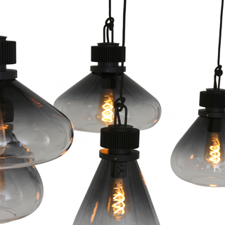 Hanglamp Flair 6 lichts, Steinhauer Lighting, 2672ZW, Zwart , 2025