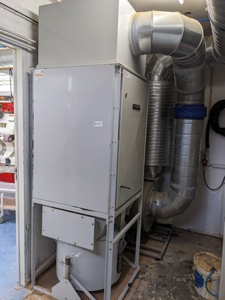 Stofafzuiging met ca. 15 meter spirobuis Flexam, V80HC-NBR-I
