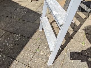 Werktrap met opstapje 5 treeds met bordes