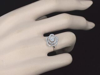 Witgouden ring met diamanten