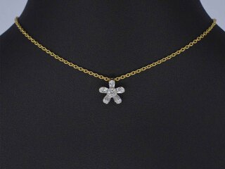 Gouden hanger met natuurlijke diamanten excl. ketting