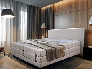 Elektrische boxspringcombinatie M-Ray, Sense Exclusief, Beige