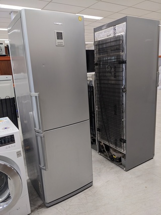 Combi koelkast, Samsung NO FROST, RL38HCPS, Grijs / Chroom