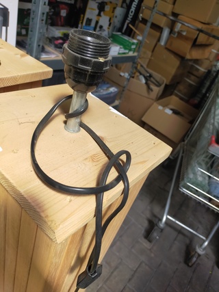 7 x Houten lampen voeten