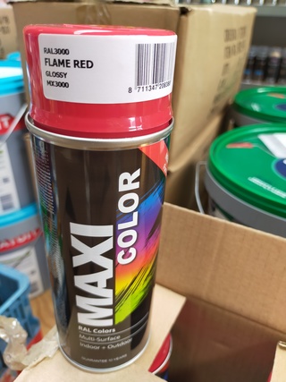 60 x Spuitlak Maxicolor, ral 3000 rood