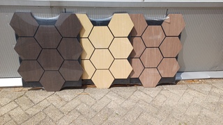 4x Hexagon akoestisch wandpaneel (1), Smoke, 2025