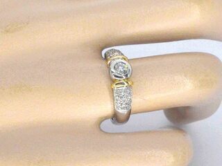 Bi-colour gouden ring met diamanten