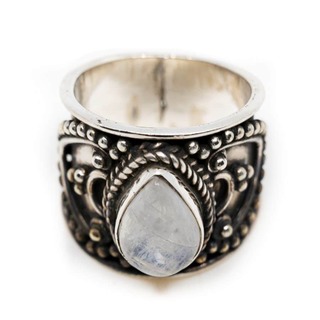 Ca. 10x Edelsteen Ring Maansteen 925 Zilver “Verzera”