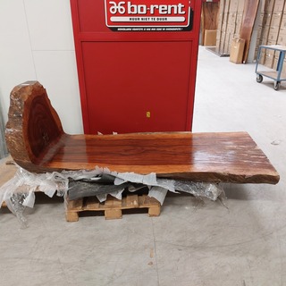 Boomstam tafel L shape tropisch hardhout, 2025