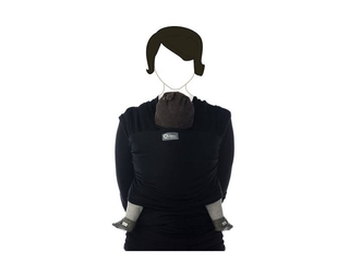 Babylonia Tricot Slen Organic Draagdoek Baby - 500 cm - Black