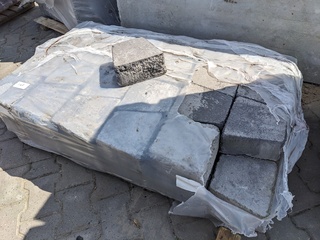 Ca. 48x Stapelblokken trapezium zwart/grijs, Trapezium