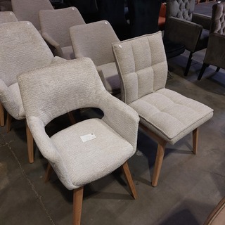 Ca. 10x Eetkamerstoel Alpine beige eikenhouten poten , Zazuhome , “Eri