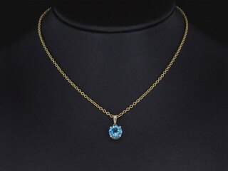 Gouden hanger met topaas excl. ketting