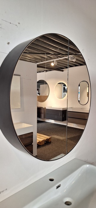 Spiegelkast rond Thebalux, Beat, mat zwart