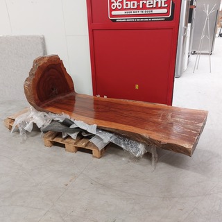 Boomstam tafel L shape tropisch hardhout, 2025