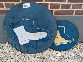 Verkeersbord veiligheid schoenen