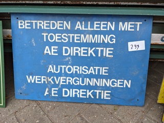 Bouwplaats bord