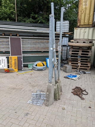 4x Hekwerkpalen