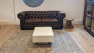 Leren 2,5-zits bank met salontafel