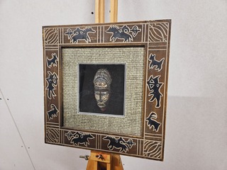 Ingelijst Afrikaans masker – African tribe wandkunst