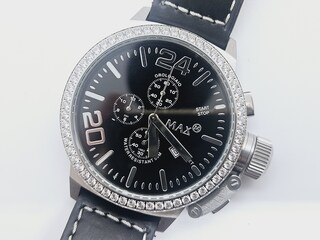 Chronograaf herenhorloge met duik-kroon