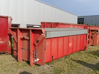 20 m3 haakarm afzetcontainer met milieu kleppen