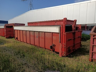 20 m3 haakarm afzetcontainer met milieu kleppen, 2015