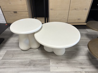 2 delige salontafelset rond Davinci, crème
