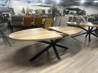 Uitschuifbare ovale eettafel lamulux, espresso