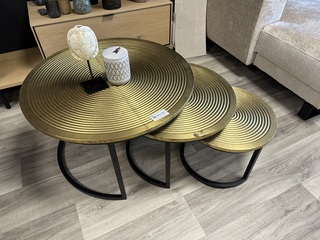 2 delige salontafelset, goud